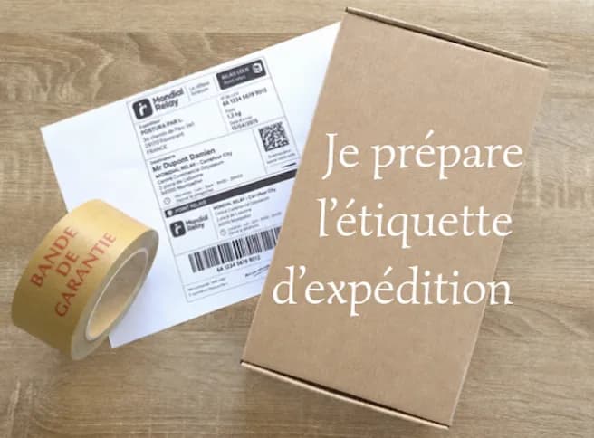 7. Je prépare l’étiquette d’expédition